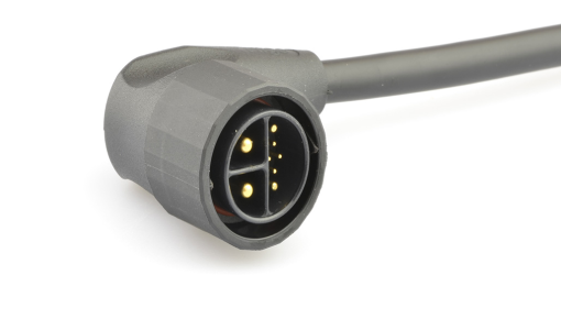 Male cable connector, self-locking