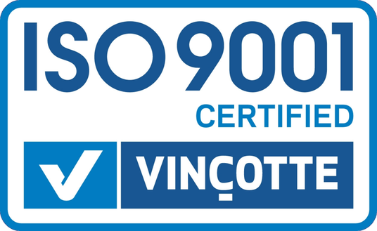 Vincotte ISO9001 certificate