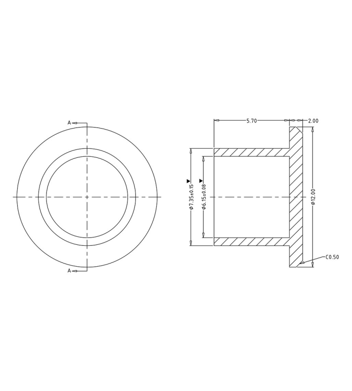 Female cover for mini B connector