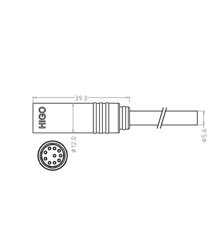 Main male cable connector