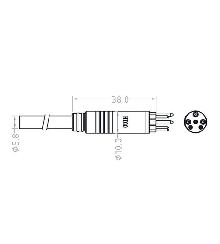 Male cable connector