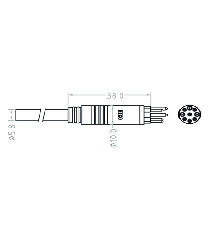 Male cable connector