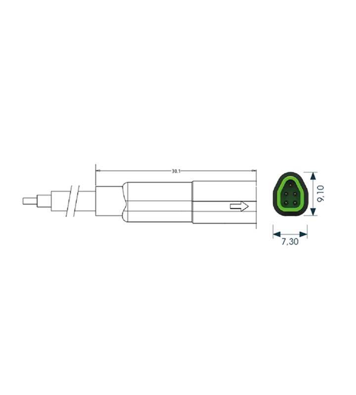 Mini F female cable connector