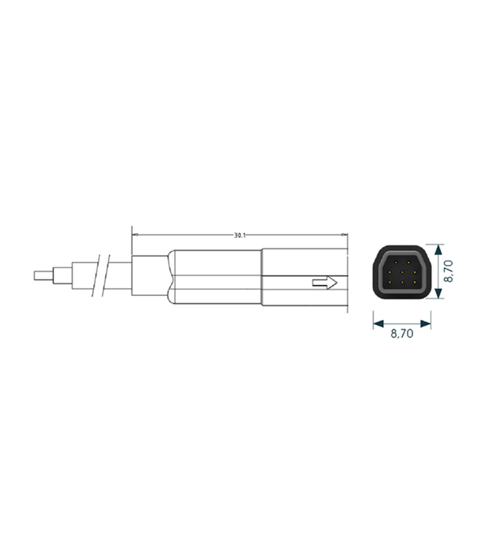 Mini F female cable connector