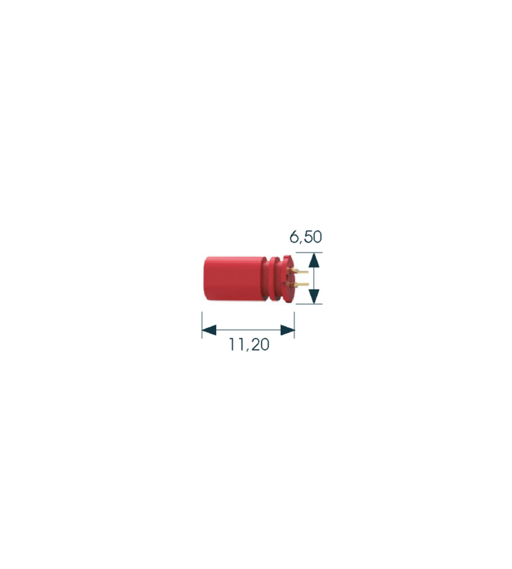 Mini F male panel mount connector