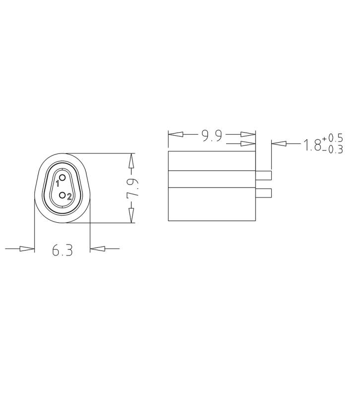 Mini F female panel mount connector