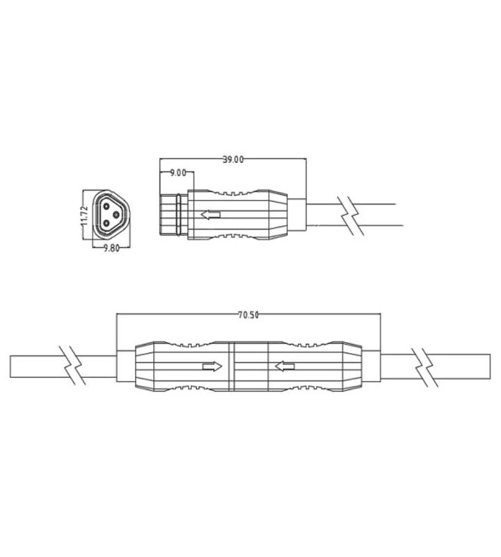 Male cable connector