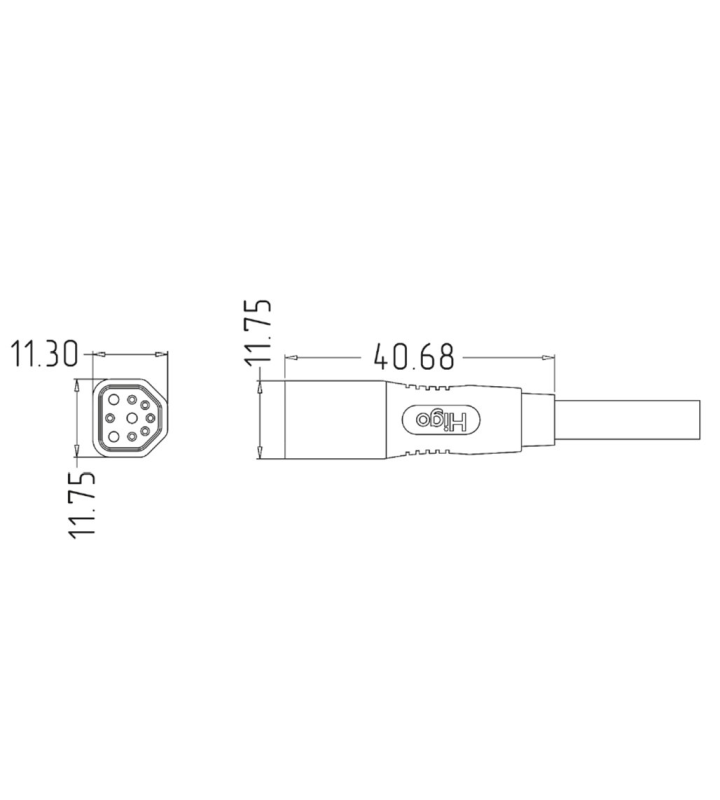 Male cable connector