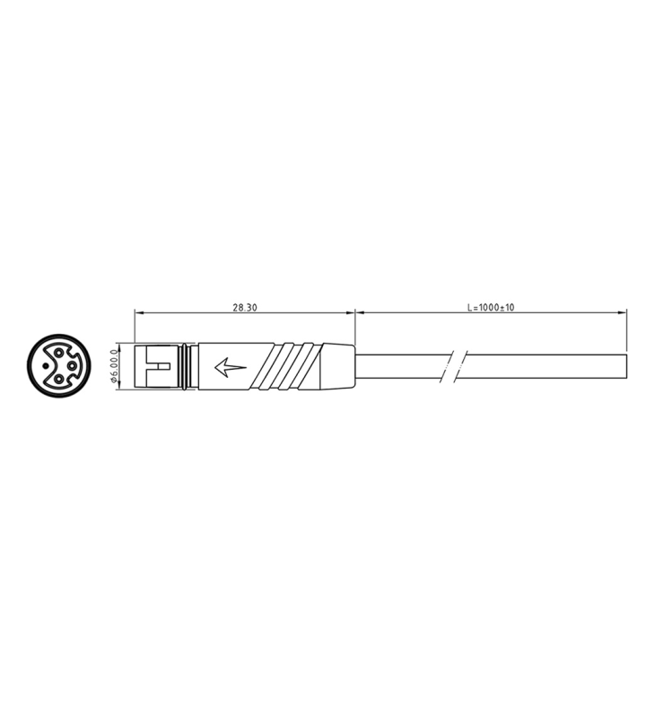 Micro Q female plug connector