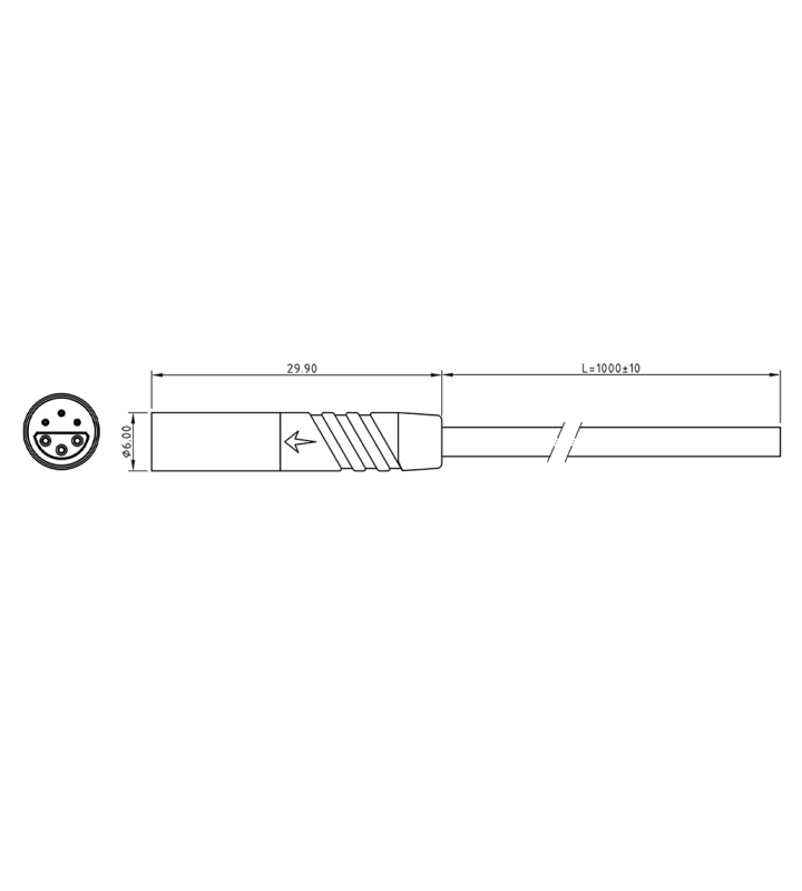 Micro Q male plug connector