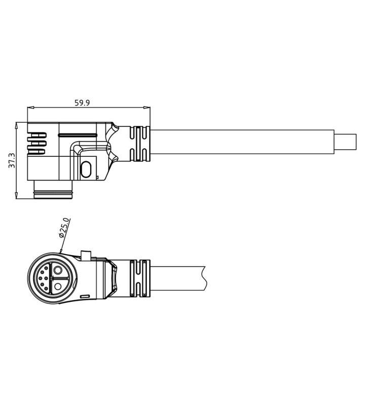 Male cable connector