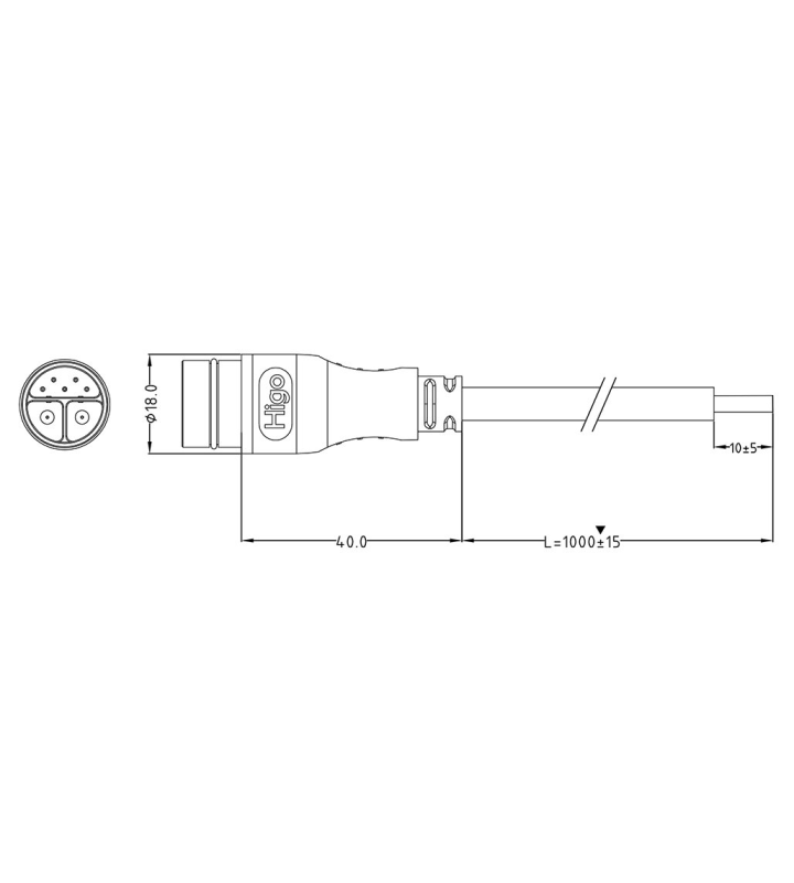 Male plug connector