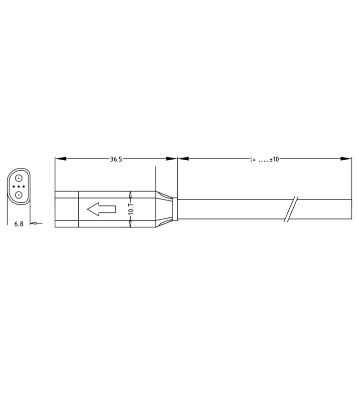 Male cable connector