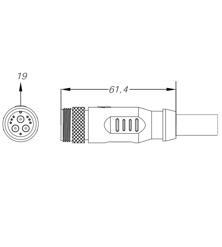 Male cable connector