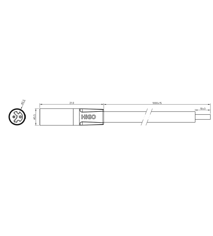 Micro M male cable connector