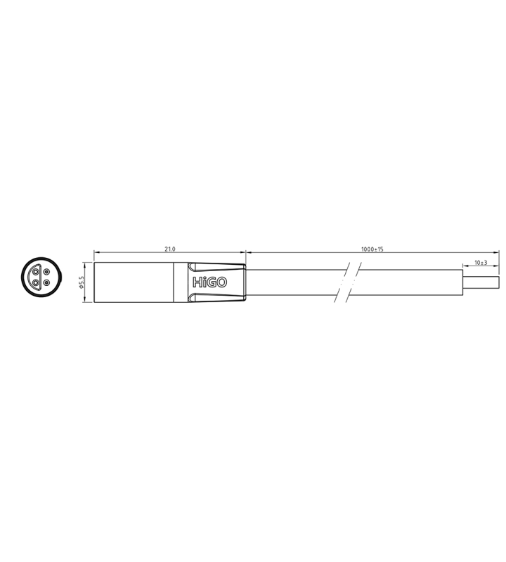 Micro M male cable connector