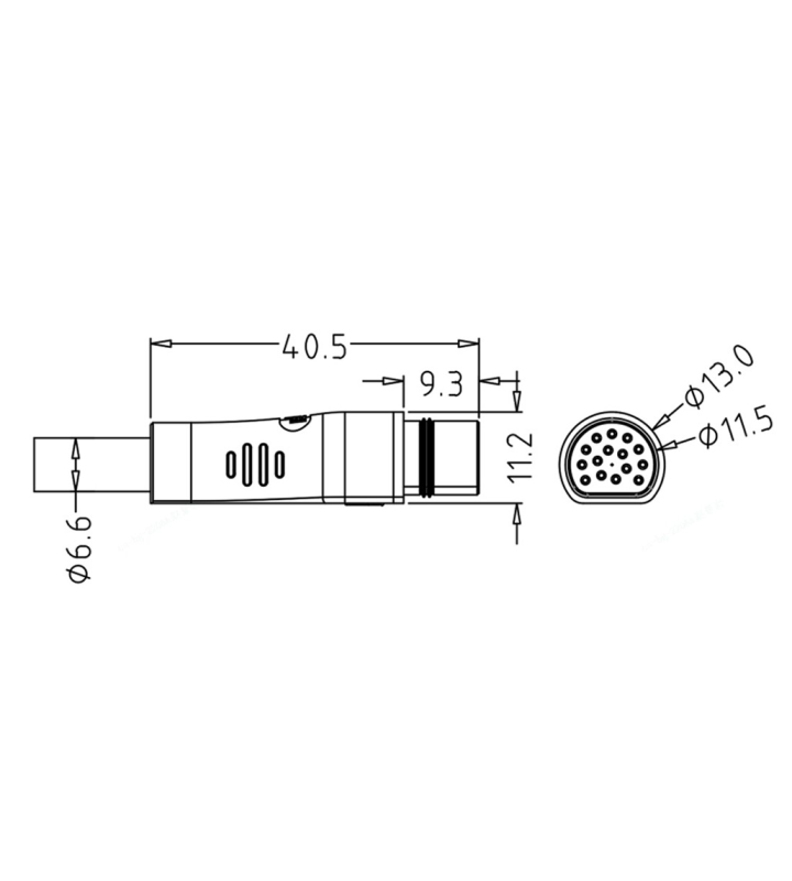 Male cable connector