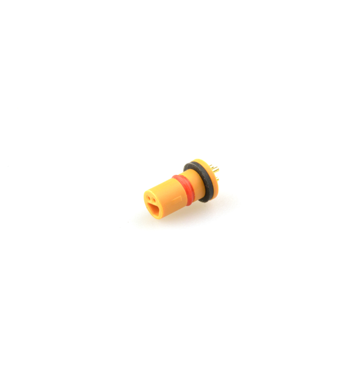 Micro Q female panel mount connector