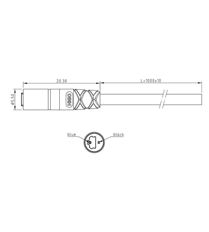 Micro X male cable connector