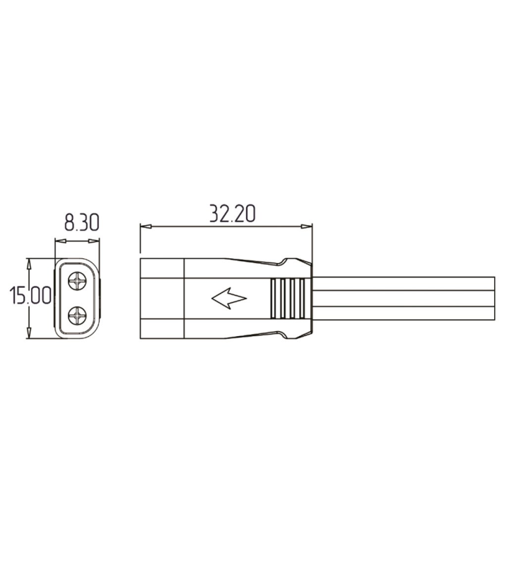 Male cable connector