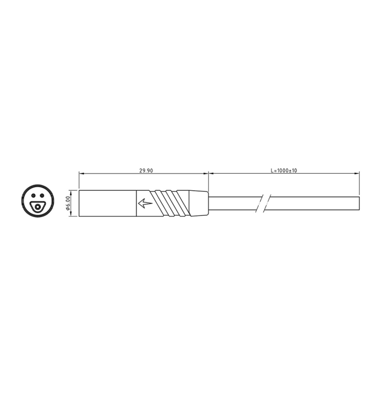 Micro Q male plug connector