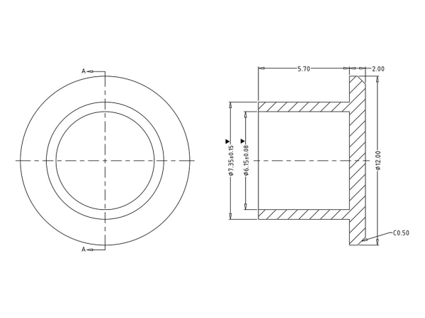 Female cover for mini B connector