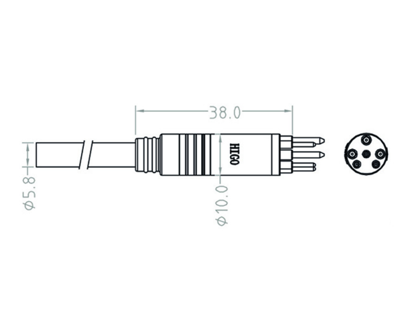 Male cable connector