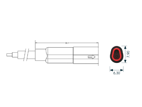 Mini F female cable connector