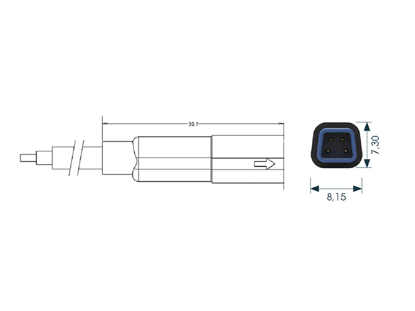 Mini F female cable connector