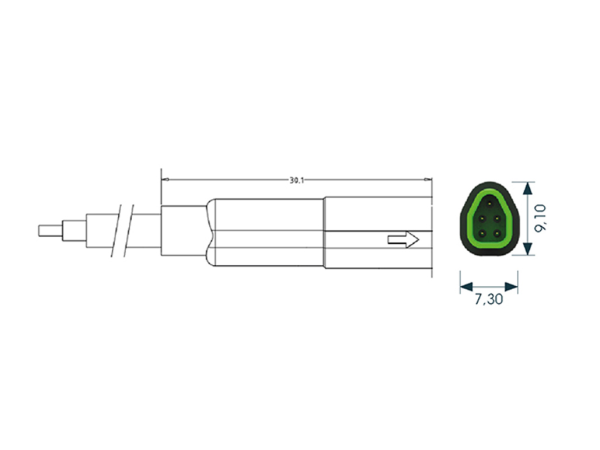 Mini F female cable connector