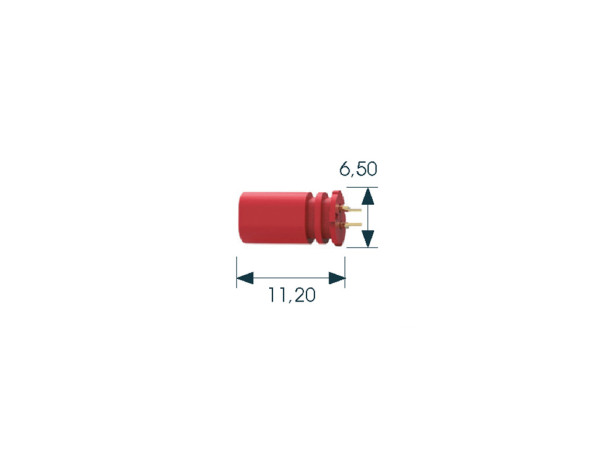 Mini F male panel mount connector