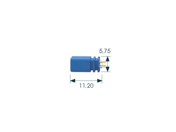 Mini F male panel mount connector