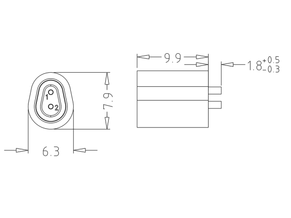 Mini F female panel mount connector