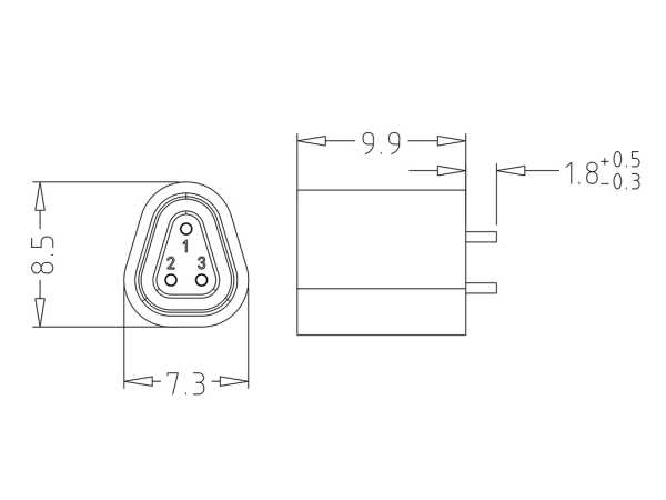 Mini F female panel mount connector