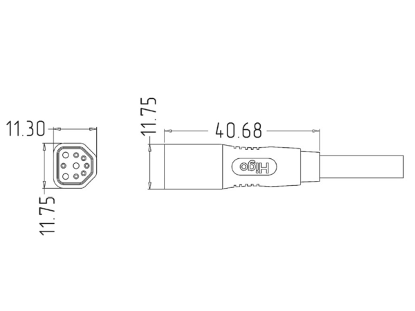 Male cable connector