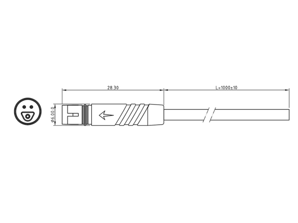 Micro Q female plug connector