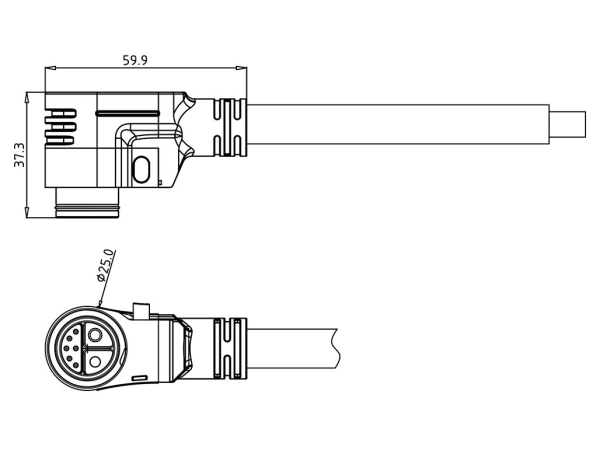 Male cable connector