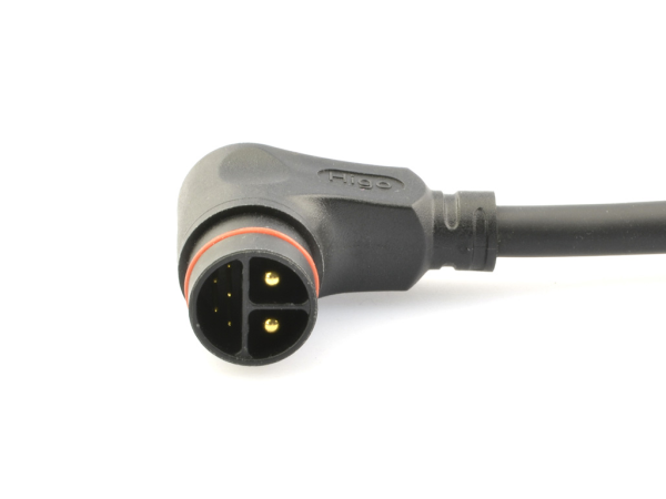 Male angled plug connector