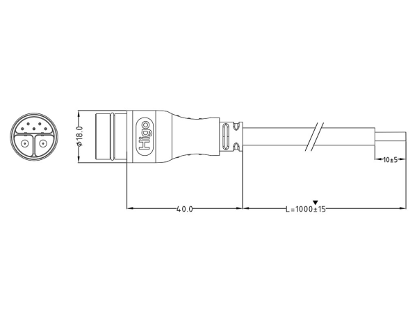 Male plug connector