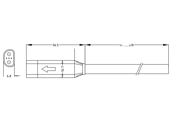 Male cable connector