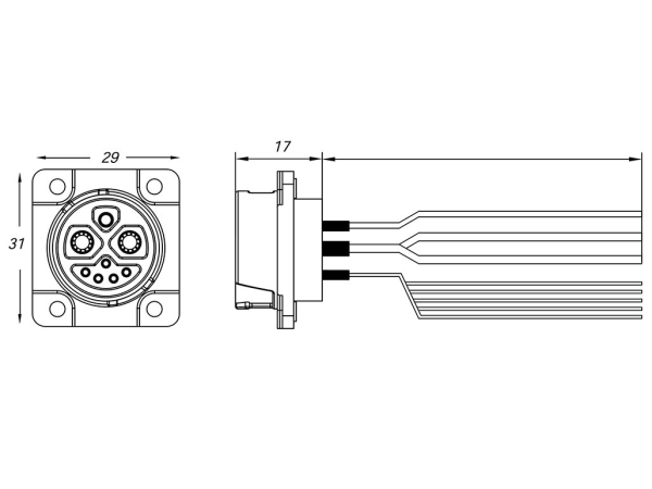 Male angled plug connector