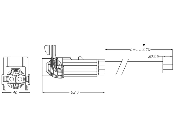 Male cable connector