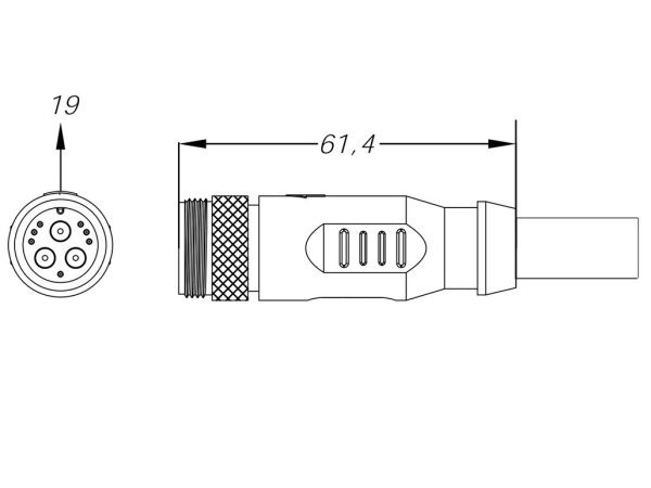 Male cable connector