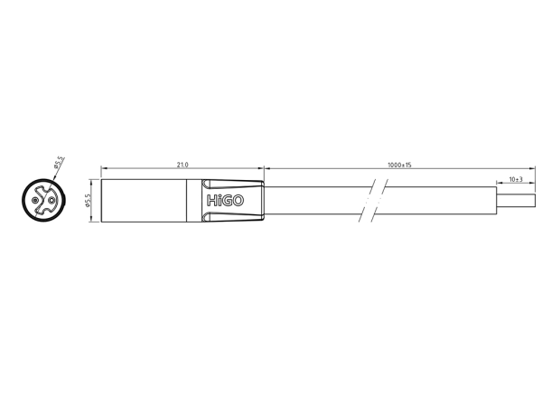 Micro M male cable connector