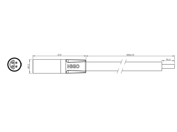 Micro M male cable connector