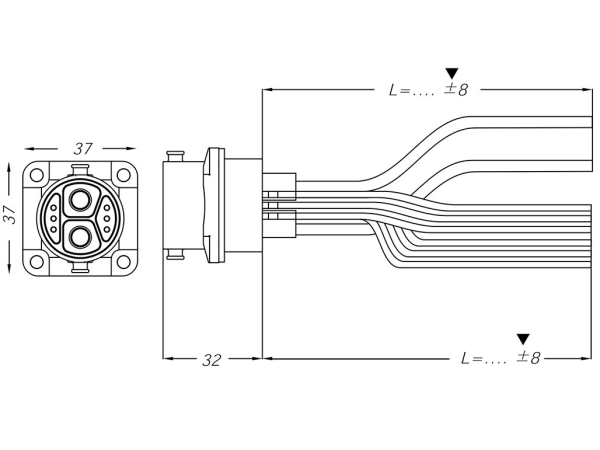 Female panel mount connector