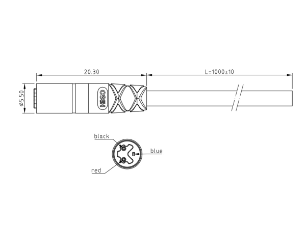 Micro X male cable connector