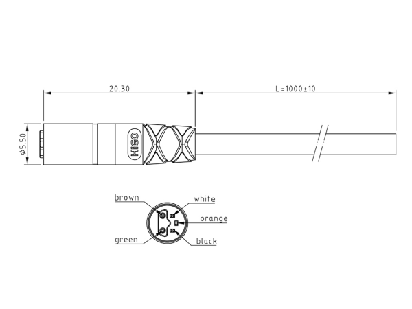 Micro X male cable connector