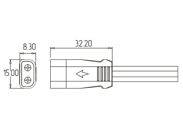 Male cable connector